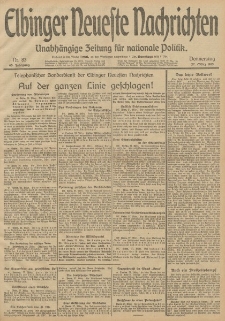 Elbinger Neueste Nachrichten, Nr. 83 Donnerstag 27 März 1913 65. Jahrgang