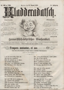 Kladderadatsch, 13. Jahrgang, 26. August 1860, Nr. 39/40
