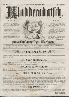 Kladderadatsch, 13. Jahrgang, 23. September 1860, Nr. 44