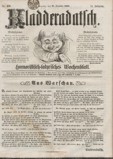 Kladderadatsch, 13. Jahrgang, 28. Oktober 1860, Nr. 49
