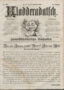 Kladderadatsch, 13. Jahrgang, 25. November 1860, Nr. 54