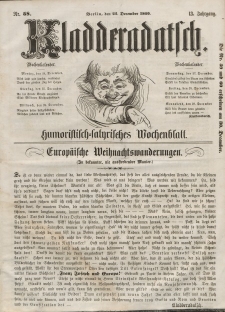 Kladderadatsch, 13. Jahrgang, 23. Dezember 1860, Nr. 58