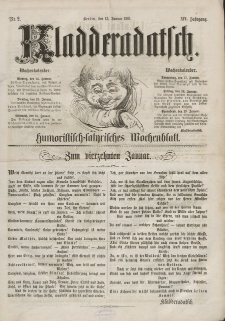Kladderadatsch, 14. Jahrgang, 13. Januar 1861, Nr. 2
