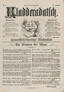 Kladderadatsch, 14. Jahrgang, 20. Januar 1861, Nr. 3