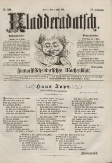 Kladderadatsch, 14. Jahrgang, 3. März 1861, Nr. 10