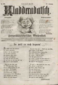 Kladderadatsch, 14. Jahrgang, 10. März 1861, Nr. 11