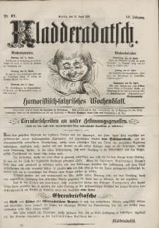 Kladderadatsch, 14. Jahrgang, 14. April 1861, Nr. 17