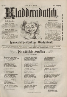 Kladderadatsch, 14. Jahrgang, 12. Mai 1861, Nr. 21