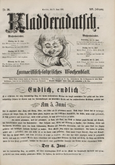 Kladderadatsch, 14. Jahrgang, 9. Juni 1861, Nr. 26