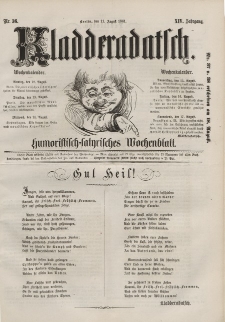 Kladderadatsch, 14. Jahrgang, 11. August 1861, Nr. 36