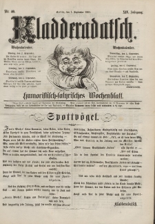 Kladderadatsch, 14. Jahrgang, 1. September 1861, Nr. 40