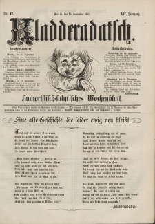 Kladderadatsch, 14. Jahrgang, 15. September 1861, Nr. 42
