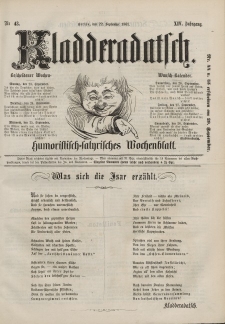 Kladderadatsch, 14. Jahrgang, 22. September 1861, Nr. 43
