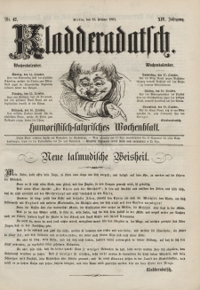 Kladderadatsch, 14. Jahrgang, 13. Oktober 1861, Nr. 47