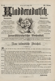 Kladderadatsch, 14. Jahrgang, 13. Oktober 1861, Nr. 47