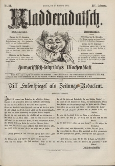 Kladderadatsch, 14. Jahrgang, 17. November 1861, Nr. 53