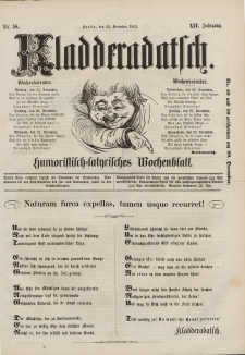Kladderadatsch, 14. Jahrgang, 22. Dezember 1861, Nr. 58