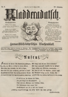 Kladderadatsch, 15. Jahrgang, 12. Januar 1862, Nr. 2