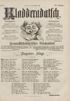Kladderadatsch, 15. Jahrgang, 19. Januar 1862, Nr. 3