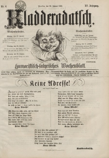 Kladderadatsch, 15. Jahrgang, 26. Januar 1862, Nr. 4