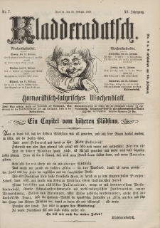 Kladderadatsch, 15. Jahrgang, 16. Februar 1862, Nr. 7