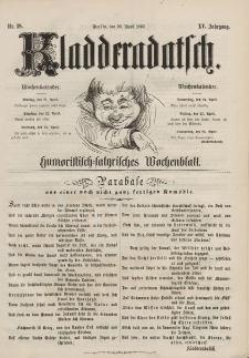 Kladderadatsch, 15. Jahrgang, 20. April 1862, Nr. 18