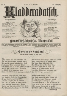 Kladderadatsch, 15. Jahrgang, 11. Mai 1862, Nr. 21