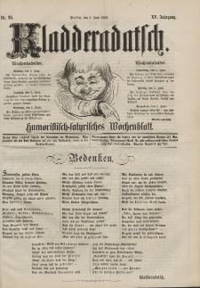Kladderadatsch, 15. Jahrgang, 1. Juni 1862, Nr. 25