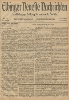 Elbinger Neueste Nachrichten, Nr. 334 Sonnabend 6 Dezember 1913 65. Jahrgang