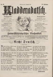 Kladderadatsch, 15. Jahrgang, 3. August 1862, Nr. 35