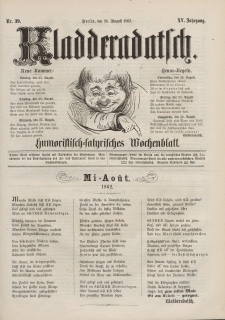 Kladderadatsch, 15. Jahrgang, 24. August 1862, Nr. 39