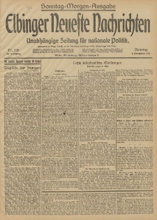 Elbinger Neueste Nachrichten, Nr. 335 Sonntag 7 Dezember 1913 65. Jahrgang