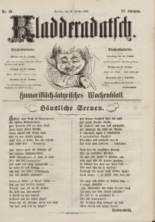 Kladderadatsch, 15. Jahrgang, 26. Oktober 1862, Nr. 49