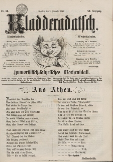 Kladderadatsch, 15. Jahrgang, 2. November 1862, Nr. 50