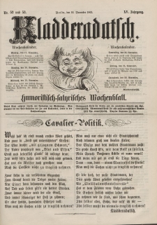 Kladderadatsch, 15. Jahrgang, 16. November 1862, Nr. 52/53