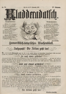 Kladderadatsch, 15. Jahrgang, 23. November 1862, Nr. 54