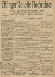 Elbinger Neueste Nachrichten, Nr. 336 Montag 8 Dezember 1913 65. Jahrgang