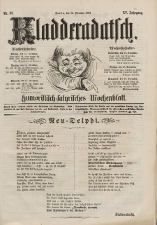 Kladderadatsch, 15. Jahrgang, 14. Dezember 1862, Nr. 57