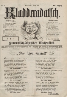 Kladderadatsch, 16. Jahrgang, 11. Januar 1863, Nr. 2