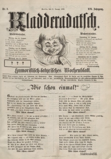 Kladderadatsch, 16. Jahrgang, 11. Januar 1863, Nr. 2
