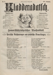 Kladderadatsch, 16. Jahrgang, 18. Januar 1863, Nr. 3