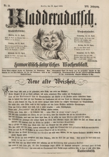 Kladderadatsch, 16. Jahrgang, 19. April 1863, Nr. 18
