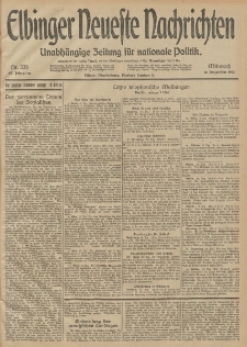 Elbinger Neueste Nachrichten, Nr. 338 Mittwoch 10 Dezember 1913 65. Jahrgang
