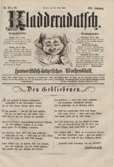 Kladderadatsch, 16. Jahrgang, 24. Mai 1863, Nr. 23/24