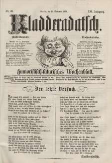 Kladderadatsch, 16. Jahrgang, 13. September 1863, Nr. 42