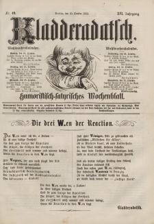 Kladderadatsch, 16. Jahrgang, 25. Oktober 1863, Nr. 49