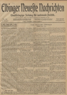 Elbinger Neueste Nachrichten, Nr. 341 Sonnabend 13 Dezember 1913 65. Jahrgang
