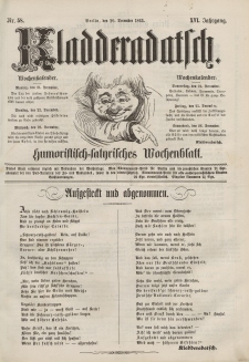 Kladderadatsch, 16. Jahrgang, 20. Dezember 1863, Nr. 58