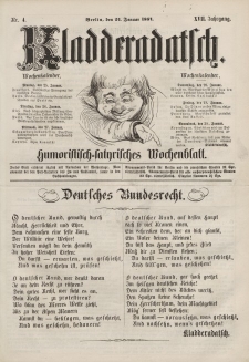 Kladderadatsch, 17. Jahrgang, 24. Januar 1864, Nr. 4