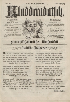 Kladderadatsch, 17. Jahrgang, 21. Februar 1864, Nr. 8/9